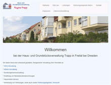 Tablet Screenshot of hausverwaltung-trapp.de